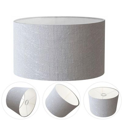 Cúpula Abajur Cilíndrica Cp-7023 ø50x21cm Rustico Cinza