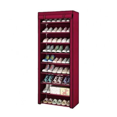 Armario Sapateira 30 Pares Grande Prova Poeira 10 Prateleiras Rack Organizador Estante Guarda Roupa