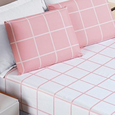 Jogo De Cama Austin Solteiro 02 Peças - Rosa