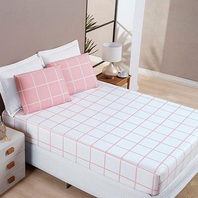 Jogo De Cama Austin Solteiro 02 Peças - Rosa