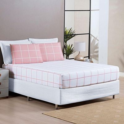 Jogo De Cama Austin Solteiro 02 Peças - Rosa