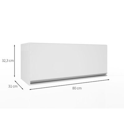 Armário Aéreo Top Class 1 Porta Branco 80 cm