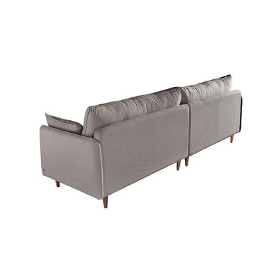 Sofá 3 Lugares Vittro Linho Cinza 240 cm