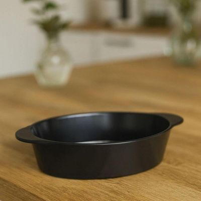 Jogo 12 Travessas para Servir Preta Saladeira Plástico 550ml Oval Coza Uno Petiscos Porções