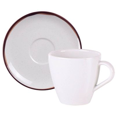 Conjunto 2 Peças Xícara e Pires de Chá Café 200ml Porcelana Tramontina Canyon