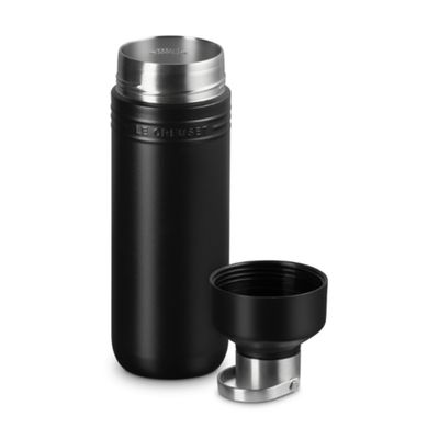 GARRAFA LE CREUSET TÉRMICA ON THE GO EM AÇO INOXIDÁVEL 1 LITRO MATTE BLACK 41066330000001