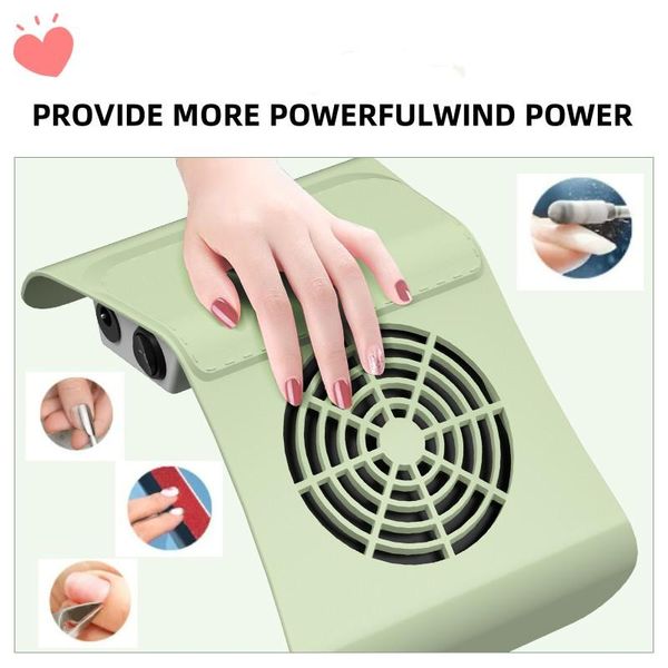 Coletor de Poeira para Unhas 80W com Dois Ventiladores branco