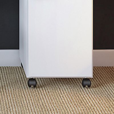 Escrivaninha Para Computador Office Malta Branco Brilhante - Lukaliam Móveis