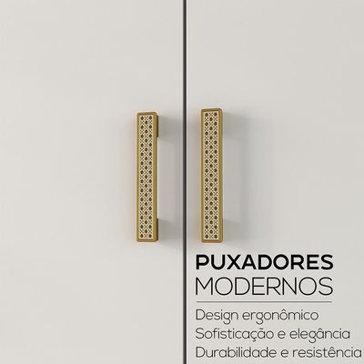 Guarda-Roupa Solteiro Marsala 2 Portas 3 Gavetas Branco