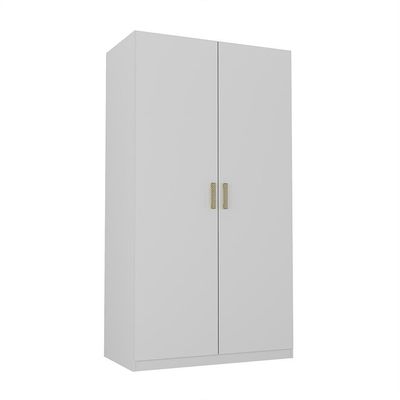Guarda-Roupa Solteiro Marsala 2 Portas 3 Gavetas Branco
