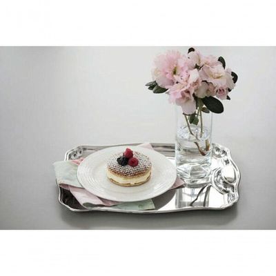 Bandeja Retangular Tramontina Classic 42 X 29cm Em Aço Inox Com Alça