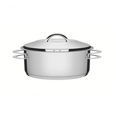 Caçarola Rasa Tramontina Solar 24cm Em Aço Inox
