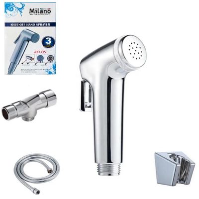 Ducha Higiênica Torneira Esguicho Alumínio Duchinha Com Registro Banheiro Chuveirinho Privada Luxo Metal Completa