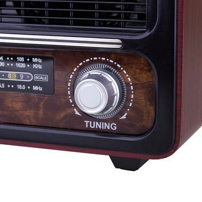 Rádio Portátil Retrô Bluetooth USB Alfacell AL0111 Sortido Marrom
