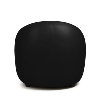 Poltrona Decorativa Orgânica Lua Sintético PU Preto D03 - D'Rossi
