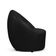 Poltrona Decorativa Orgânica Lua Sintético PU Preto D03 - D'Rossi