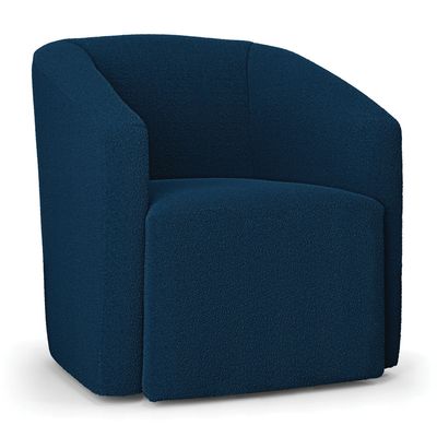 Poltrona Decorativa Orgânica Stella Max Bouclê Azul D03 - D'Rossi