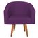Kit Diva Recamier Heitor 140cm Lado Esquerdo e 02 Poltronas Luiza Suede Roxo