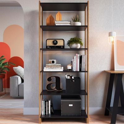 Estante Multiuso 5 Prateleiras Ey201 Mell Preto Novam Mell Preto