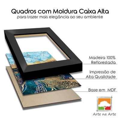 Quadro Decorativo Textura Cx Alta Leoa Cores 1 Pç 40x60  Titulo Leoa Cinza Moldura Caqui