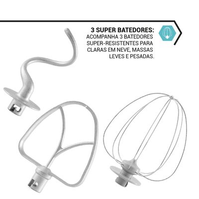 Batedeira Planetária Philco 775W 3 Batedores PBP770PI 220V