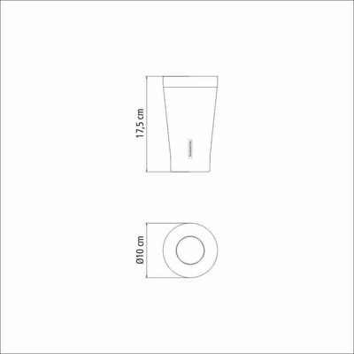 Copo Térmico Branco Em Aço Inox Tramontina Exata Sem Tampa 550ml