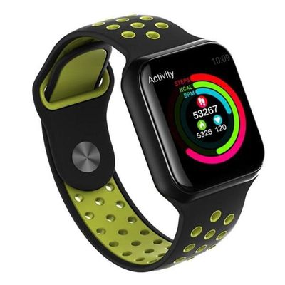 Relógio Smartwatch F8 Sangue Ios Preto/Verde