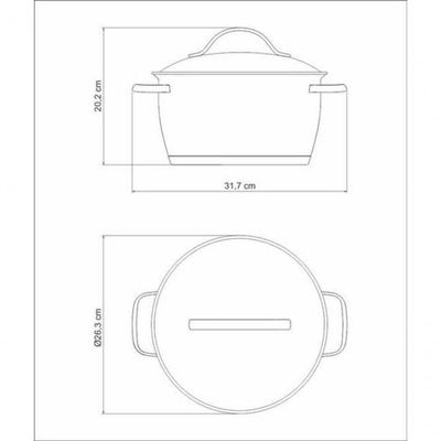 Caçarola Funda 24cm Tramontina Allegra Em Aço Inox