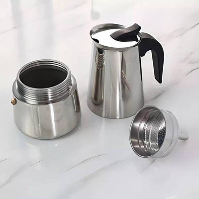 Cafeteira Italiana Moka 300ml Aço Inox Premium 06 Xícaras