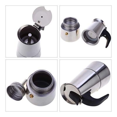 Cafeteira Italiana Moka 300ml Aço Inox Premium 06 Xícaras