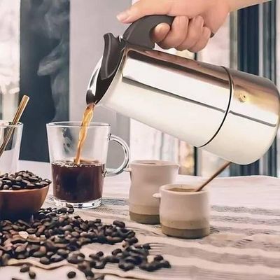 Cafeteira Italiana Moka 300ml Aço Inox Premium 06 Xícaras