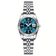 Relógio Feminino Elegante Com Strass Em Aço Inoxidável De Quartzo Casual Azul Prateado