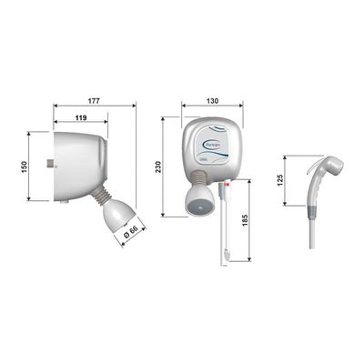 Chuveiro Cardal Florenza Multitemperaturas Branco 110V - 5500W