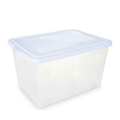 Caixa Plastica Organizadora Transparente Grande 38 Litros - Plasvale Transparente