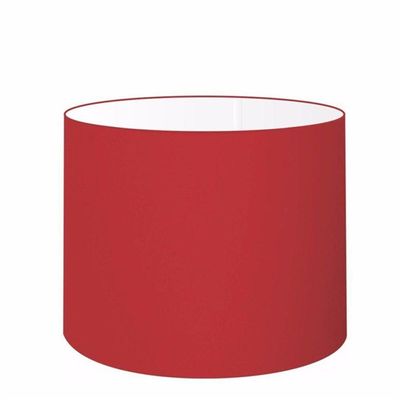 Cúpula Abajur E Luminária Cilíndrica Vivare Cp-7018 ø40x25cm - Bocal Nacional Bordo