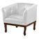 Poltrona Decorativa Noah Couro Branco