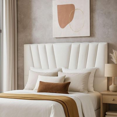 Cabeceira Estofada Solteirão 100 Cm Joana Em Corino E Frame Branco