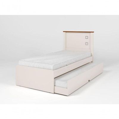 Cama Solteiro Roberta Auxiliar Off White Madeira