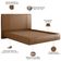 Cama Queen Flutuante Com Cabeceira 160cm Astra S04 Couríssimo Caramelo - Lyam Decor