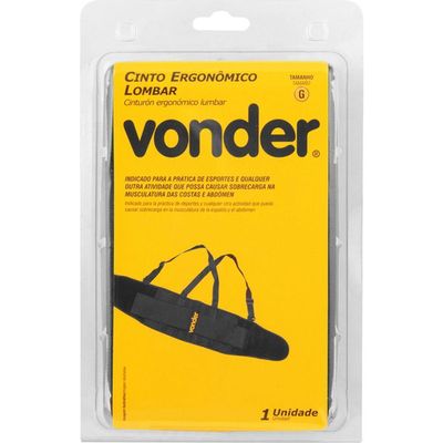 Cinto Ergonômico Lombar Tam. G Vonder