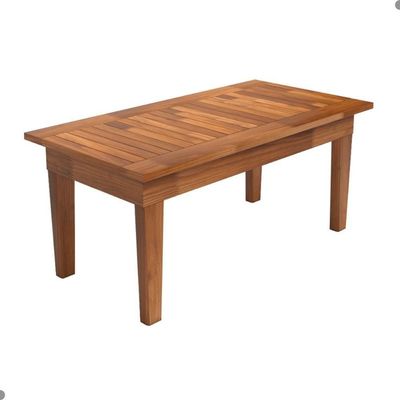 Mesa De Centro Ripada Para Sala Egito Castanho