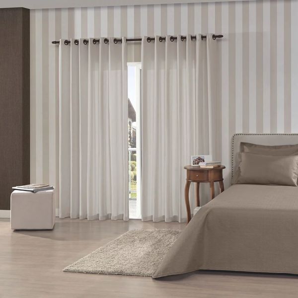 Cortina Rústica Bella Janela 2,00m x 1,60m Pantex Cor Areia Cortina Rústica Bella Janela 2,00m x 1,60m Pantex Cor Areia