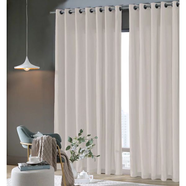 Cortina Rústica Bella Janela 2,00m x 1,60m Pantex Cor Natural