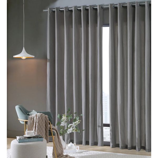 Cortina Rústica Bella Janela 3,60m x 2,50m Pantex Cor Cinza