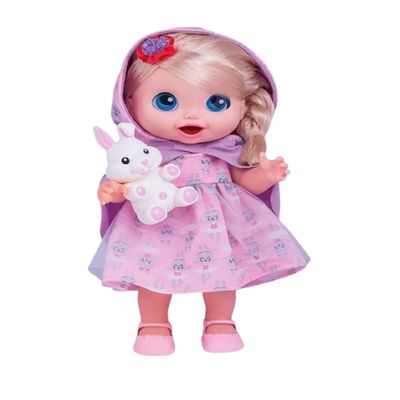 Boneca Babys Collection Conto De Fadas Loira Com Coelhinho 385 - Diver Toys