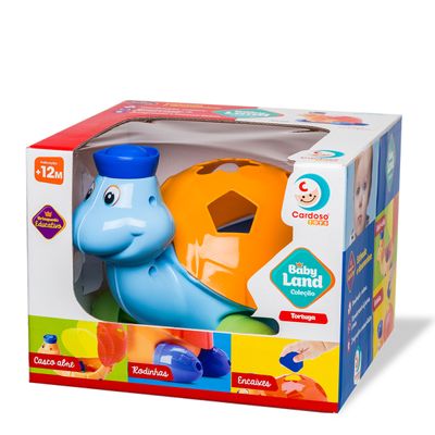 Brinquedo Educativo Baby Land Tortuga 3008 - Cardoso Azul