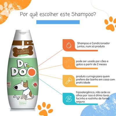 Eliminador de maus odores Pet + Shampoo Condicionador Cachorro 5x1