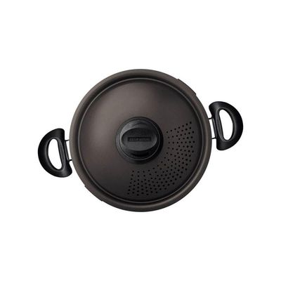 Espagueteira Tramontina Paris 24cm Em Alumínio Com Revestimento Antiaderente Com Tampa Chumbo