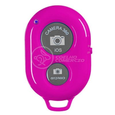 Controle Remoto Disparador Fotos Bluetooth Selfie Rosa Nº3