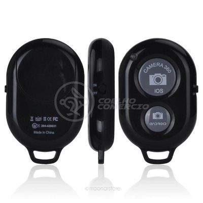 Controle Remoto Disparador De Fotos Bluetooth Selfie - Preto